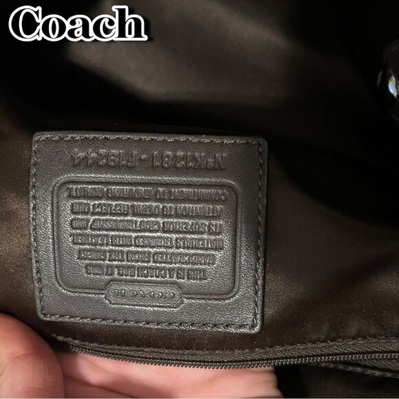 Coach Signature Khaki & Brown Tote Bag + Matching Wallet Set – EUC - Picture 8 of 13